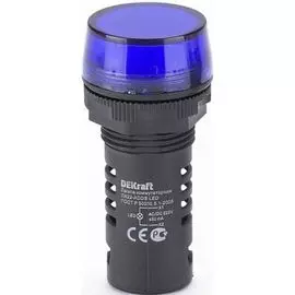 Лампа DEKraft 25122DEK ЛK-22 LED коммутаторная ADDS D=22мм 220В синяя