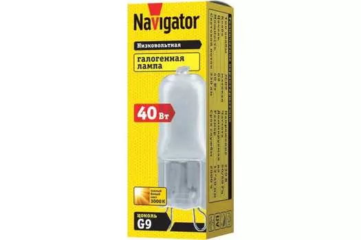 Лампа галогенная Navigator JCD9 40Вт, 230В, 3000К, 330лм, G9, 13x40мм, матовая (94232)