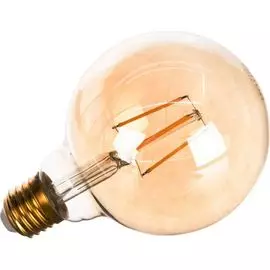 Лампа Gauss 105802006-D Filament G95 6W 620lm 2400К Е27 golden диммируемая LED