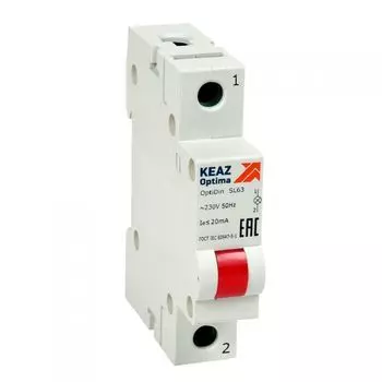 Лампа КЭАЗ 138606 сигнальная OptiDin SL63-R-230AC-УХЛ3