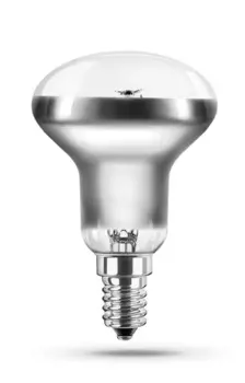 Лампа накаливания Camelion 40/R50/E14 40Вт, Е14, 220В, 285лм, 250кд, 1000 часов работы, колба типа R50 / зеркальная, прозрачная (8977)