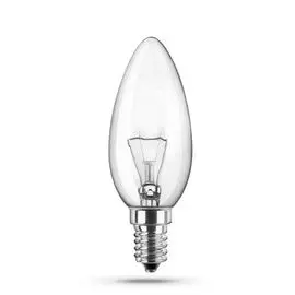 Лампа накаливания Camelion 60/B/CL/E14 60Вт, Е14, 220В, 650-660лм, 1000 часов работы, колба типа B35 / свеча, прозрачная (8970)
