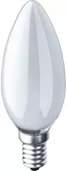 Лампа накаливания Navigator NI-B-40-230-E14-FR 40Вт, 230В, E14, 35х100мм, свеча, матовая (94308)