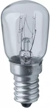 Лампа накаливания Navigator NI-T26-25-230-E14-CL 25Вт, 230В, E14, 26х58мм, колба Т26, -20°С..+40°С (61204)