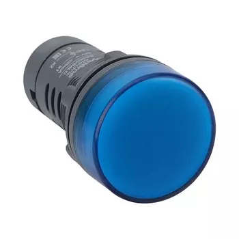 Лампа сигнальная Systeme Electric SB7EV06BP SB7 моноблочная 22мм синяя LED 24В DC