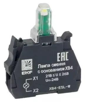 Лампа сменная c основанием EKF XB4-ESL-W XB4 белая 24В