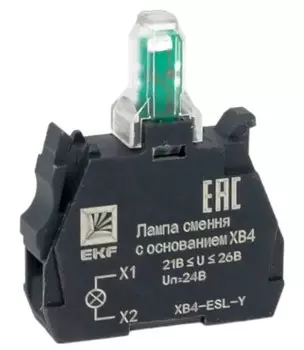 Лампа сменная c основанием EKF XB4-ESL-Y XB4 желтая 24В