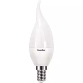 Лампа светодиодная Camelion LED10-CW35/845/E14 10Вт/90Вт, E14, 170-265В, 4500К, 840лм, свеча на ветр