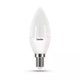 Лампа светодиодная Camelion LED8-C35/865/E14 8Вт/75Вт, E14, 170-265В, 6500К, 780лм, свеча (13370)