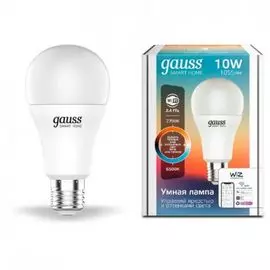 Лампа светодиодная Gauss 1080112 Smart Home DIM+CCT E27 A60 10 Вт 970...1055 лм