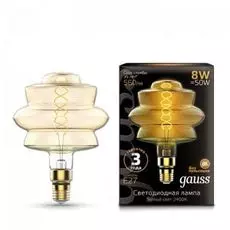 Лампа светодиодная Gauss 161802008 Led Vintage Filament Flexible BD180 8W 560lm E27 180*250mm Golden 2400K