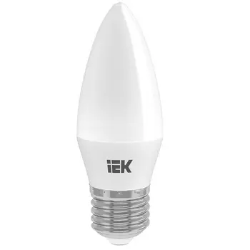 Лампа светодиодная IEK LLE-C35-07-230-40-E14-3 7Вт C35 свеча 4000К нейтр. бел. E14 230В (уп.3шт)