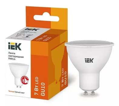 Лампа светодиодная IEK LLE-PAR16-7-230-30-GU10 ECO PAR16 софит 7Вт 230В 3000К GU10