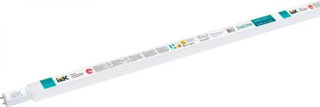 Лампа светодиодная IEK LLE-T8-24-230-40-G13 LED T8 линейная 24Вт 230В 4000К 1500мм G13