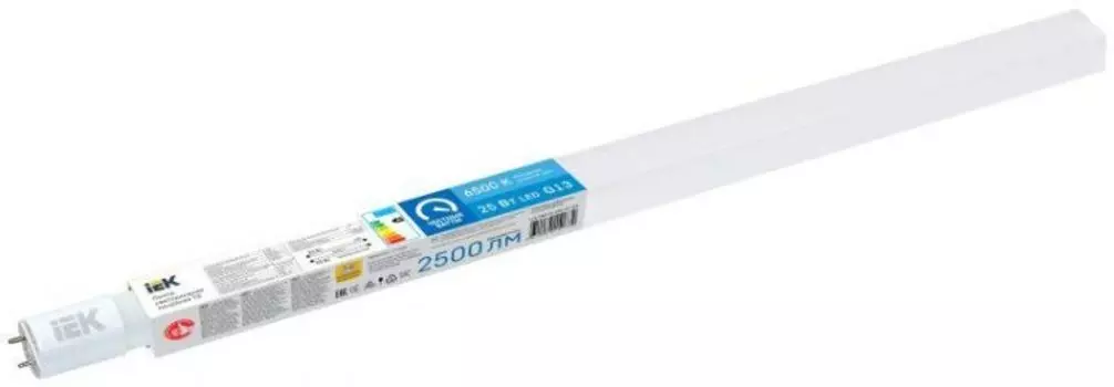 Лампа светодиодная IEK LLE-T8R-25-230-65-G13 LED T8 линейная 25Вт 2500лм 230В 6500К 1200мм G13