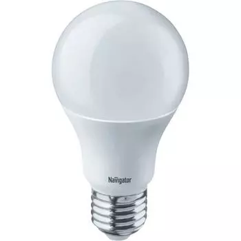 Лампа светодиодная Navigator NLL-A60-12-24/48-4K-E27 12Вт, 24/48В, 4000К, 1000лм, Е27, 60х115мм, груша, матовая (61478)
