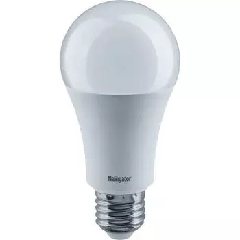Лампа светодиодная Navigator NLL-A70-20-230-4K-E27 20Вт, 176–264В, 4000К, 1800лм, Е27, 70х145мм, груша (61282)