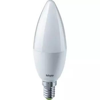 Лампа светодиодная Navigator NLL-C37-8.5-230-4K-E14-FR 8,5Вт, 176-264В, 4000К, 680лм, E14, 38х118мм, свеча, матовая (61325)