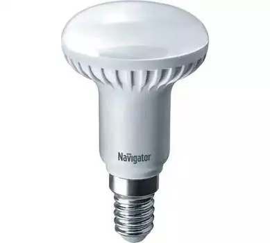Лампа светодиодная Navigator NLL-R50-5-230-2.7K-E14 94 259 (уп/10шт), 5Вт, 176-264В, 2700К, 375лм, E14, 50x85мм, рефлектор, матовая (94259)