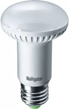 Лампа светодиодная Navigator NLL-R63-8-230-2.7K-E27 94 260 (уп/10шт), 8Вт, 176-264В, 2700К, 600лм, E27, 63x106мм, рефлектор, матовая (94260)
