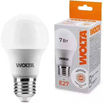 Лампа светодиодная WOLTA 25S55BL7E27 7Вт 4000К E27