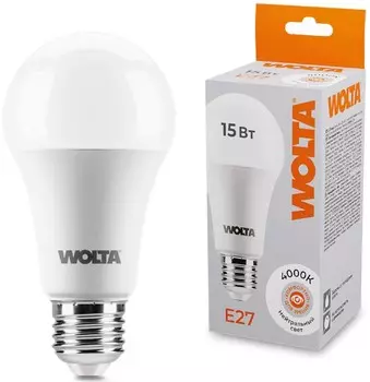 Лампа светодиодная WOLTA 25S60BL15E27 15Вт 4000К E27