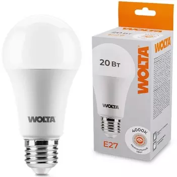 Лампа светодиодная WOLTA 25S65BL20E27 20Вт 4000К E27