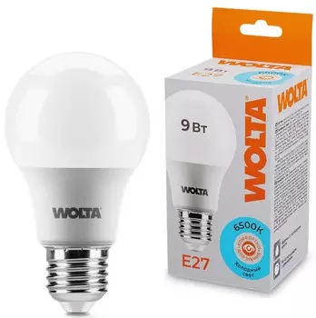 Лампа светодиодная WOLTA 25W60BL9E27 9Вт 6500К E27