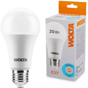 Лампа светодиодная WOLTA 25W65BL20E27 20Вт 6500К E27