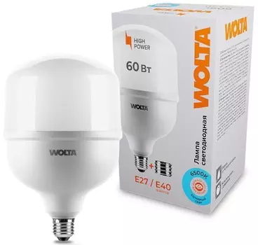 Лампа светодиодная WOLTA 25WHP60E27/40 60Вт 6500К Е27/Е40