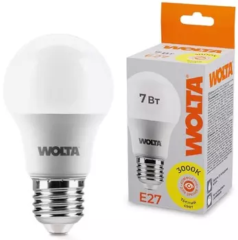 Лампа светодиодная WOLTA 25Y55BL7E27 7Вт 3000К E27