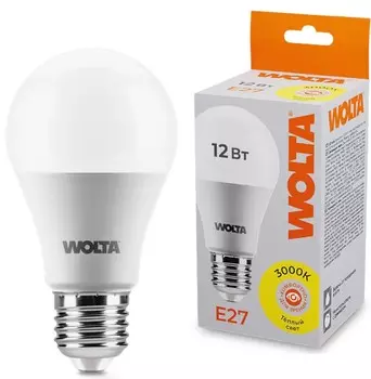 Лампа светодиодная WOLTA 25Y60BL12E27 12Вт 3000К E27
