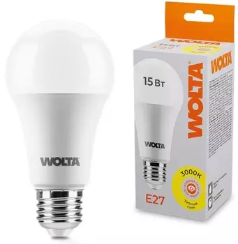 Лампа светодиодная WOLTA 25Y60BL15E27 15Вт 3000К E27