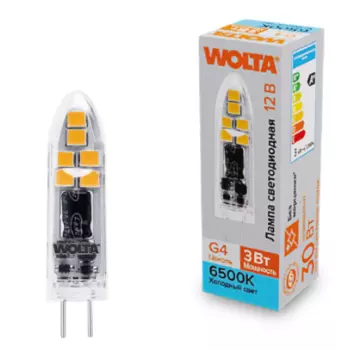 Лампа светодиодная WOLTA WSTD-JC-12V3W6KG4-P 3Вт 6500K G4
