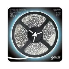 Лента Gauss 312000307 LED 5050/30-SMD 7.2W 12V DC холодный белый (блистер 5м)
