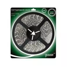 Лента Gauss 312000605 LED 2835/60-SMD 4.8W 12V DC зеленый (блистер 5м)