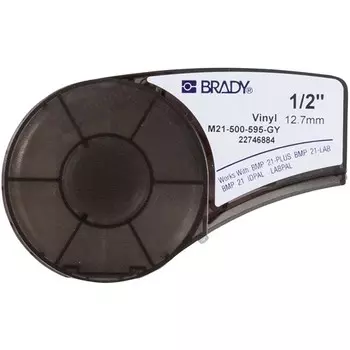 Лента красящая Brady M21-500-595-GY brd139739 12.7 мм/6.4 м винил, черный на сером