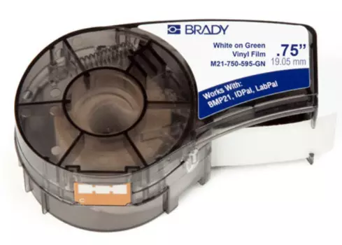 Лента красящая Brady M21-750-595-GN brd142808 19.05mm/6.4m винил, белый на зеленом