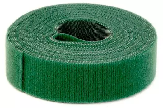 Лента-липучка DKC 285X16GN многоразовая, мягкая, на тканевой основе шириной 16мм, в рулоне 5м, цвет зеленый