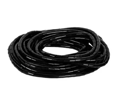 Лента NIKOMAX NMC-SWB15-010-BK-K спиральная для организации и защиты кабельных пучков, диаметр 15мм, толщина 1мм, черная, 10м