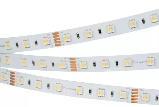 Лента светодиодная Arlight RT-B60-12mm 24V RGBW-Day-4-in-1 019151(2) (19.2 W/m, IP20, 5060, 5m) открытый