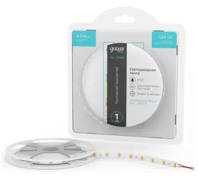 Лента светодиодная Gauss BT006 Basic 5м
