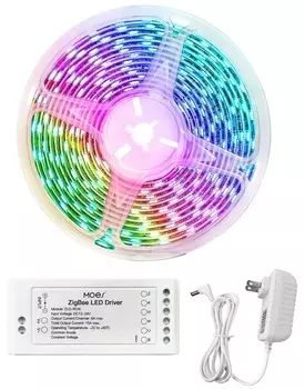 Лента светодиодная Moes ZLS-RCW-EU-5M-MS ZigBee Smart LED Strip Light 5M (в комплекте с контроллером модели MS-107)