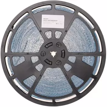 Лента светодиодная Rexant 141-220 12В, SMD2835, 14,4Вт/м, 120 LED/м, 3000K, 8мм, 5м, IP20