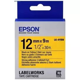 Лента термотрансферная Epson LC-4YBW9 C53S654014 black/yellow 12/9