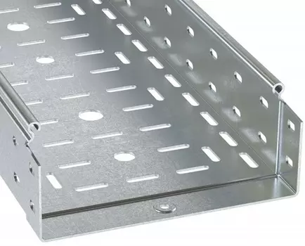 Лоток листовой перфорированный DKC 3534515HDZ 400х100 L3000 толщ.1,5 мм, горячеоцинкованный, "S5 Combitech"