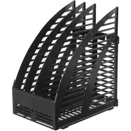 Лоток STAFF STAFF 237293 вертикальный для бумаг 245х165х285 мм, 3 отделения, сетчатый, сборный, черный