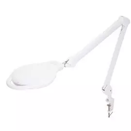 Лупа Rexant 31-0535 5Х на струбцине круглая с подсветкой 96 LED, теплый и холодный свет, белая