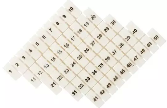 Маркер EKF zb-st-1.5-1-50 для JXB-ST 1,5 с нумерацией 1-50 (100 шт.)