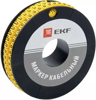 Маркер на кабель EKF plc-KM-4-B 4,0 мм2 "B" (500 шт.) (ЕС-2)